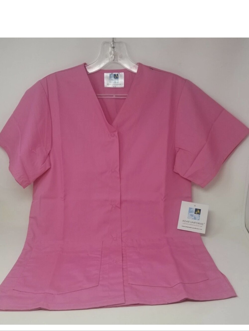 Adar Uniforms Snap Up Scrub Shirt - Women's - Pink XS or Green 2XS